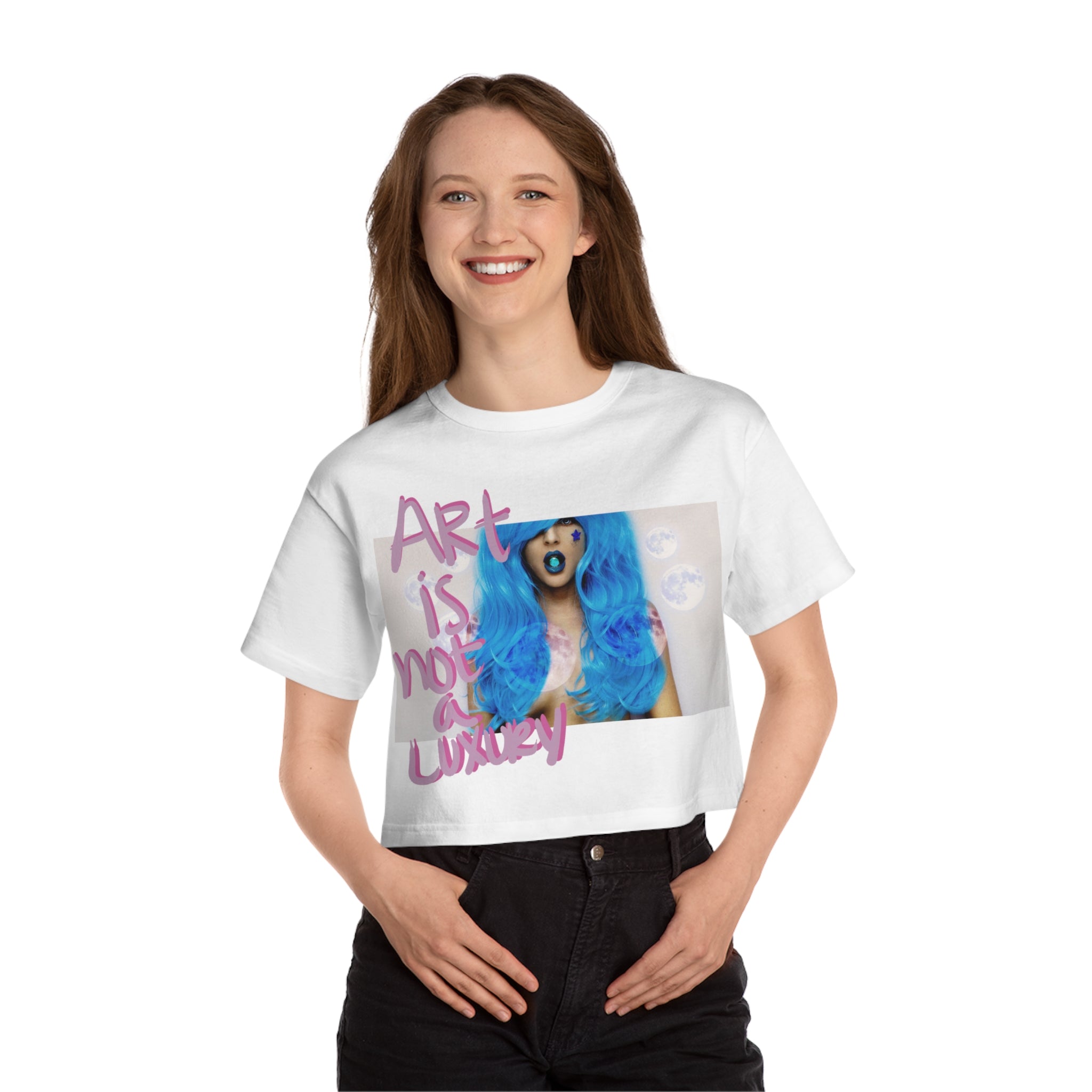 'Art Is Not A Luxury' Cropped Tee