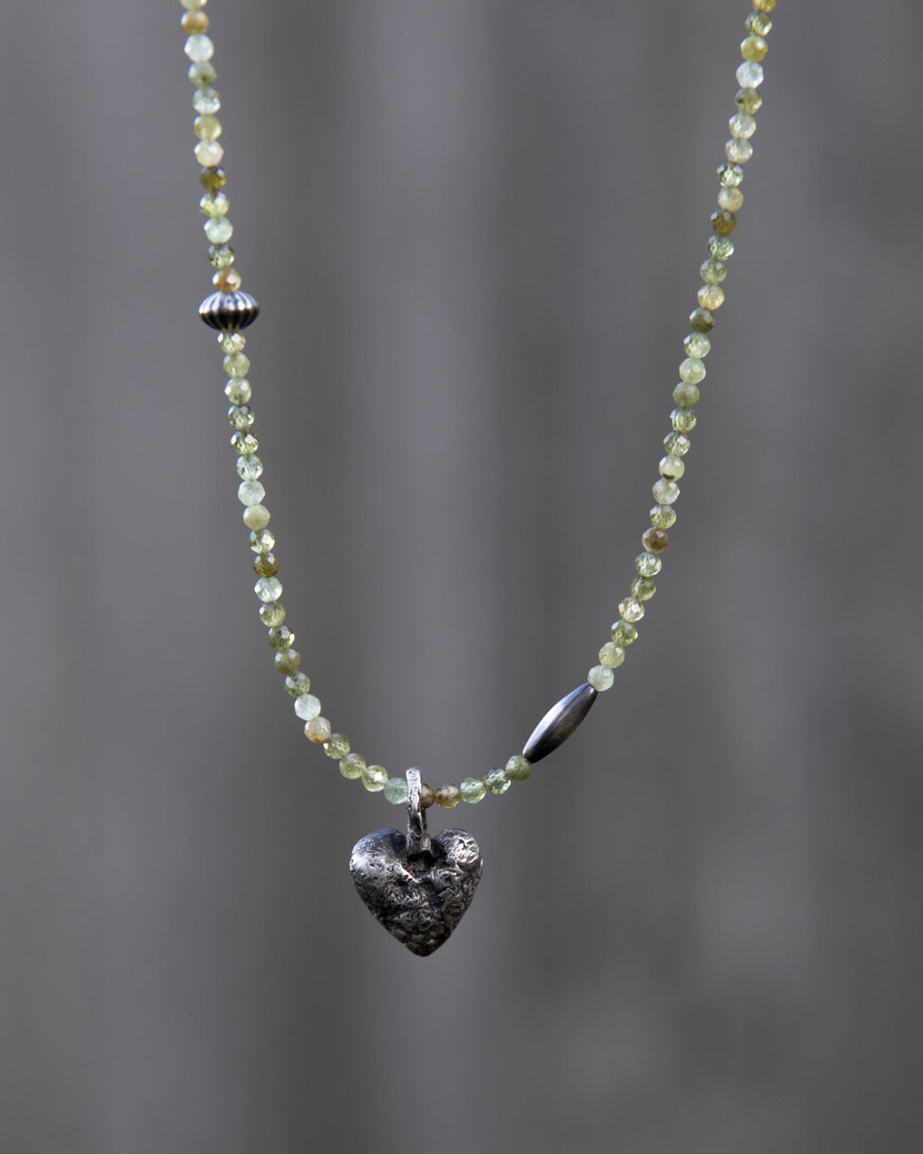 Heart's Consort: Green Garnet Necklace