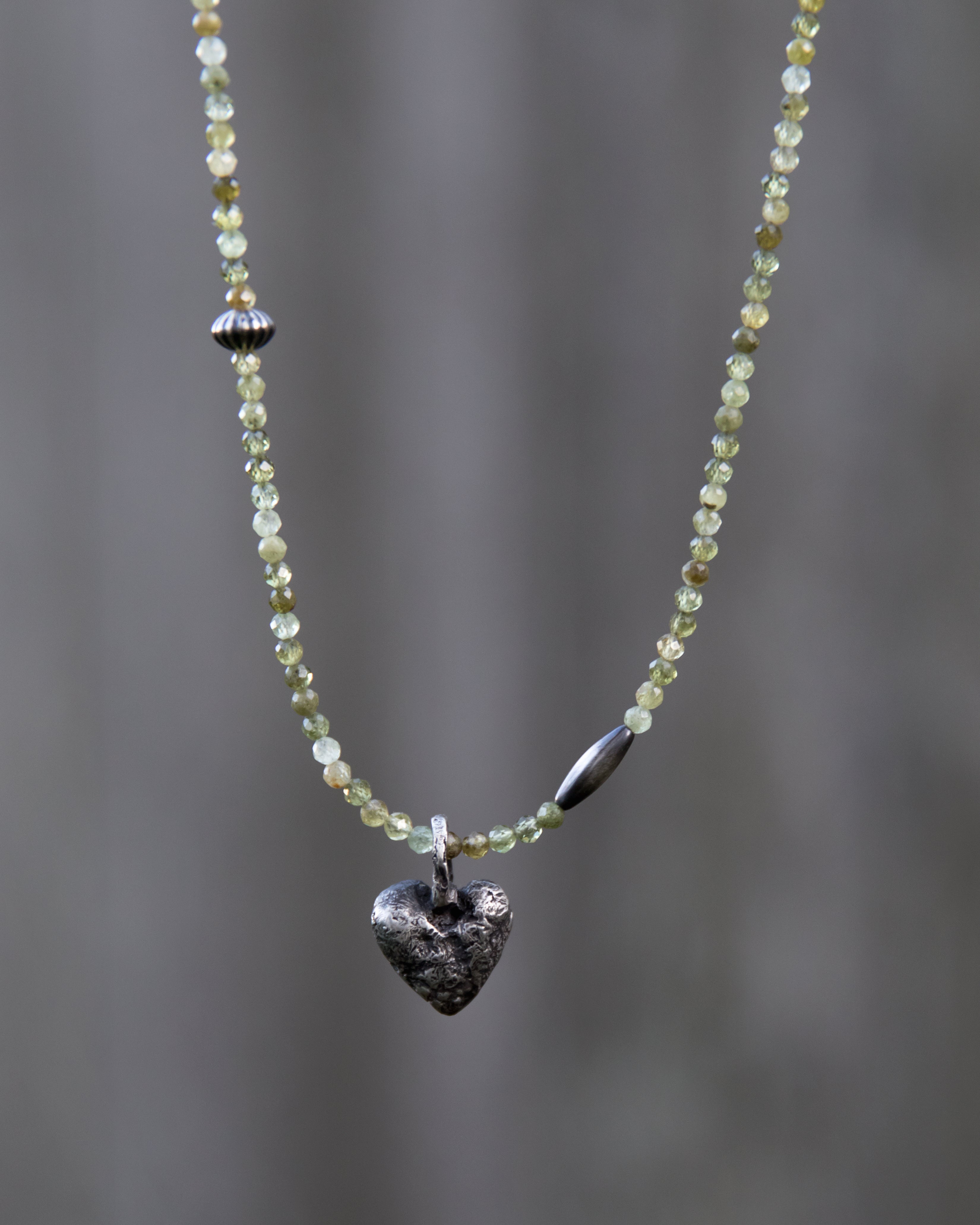 Heart's Consort: Green Garnet Necklace