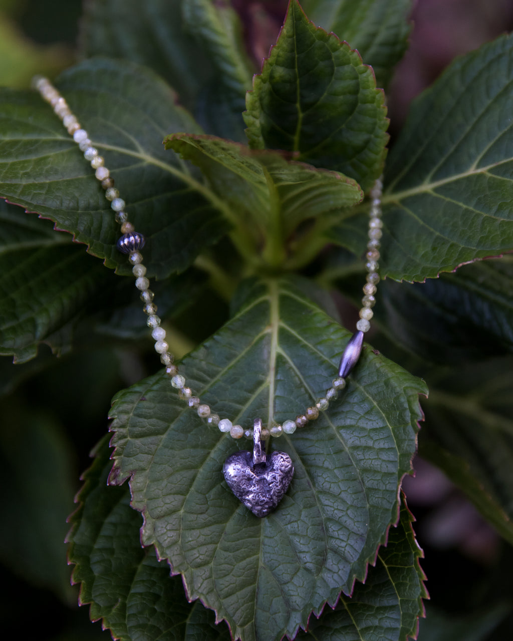 Heart's Consort: Green Garnet Necklace