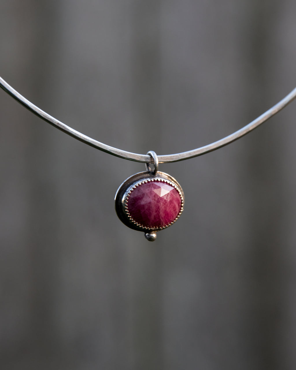 Ruby Halo Necklace