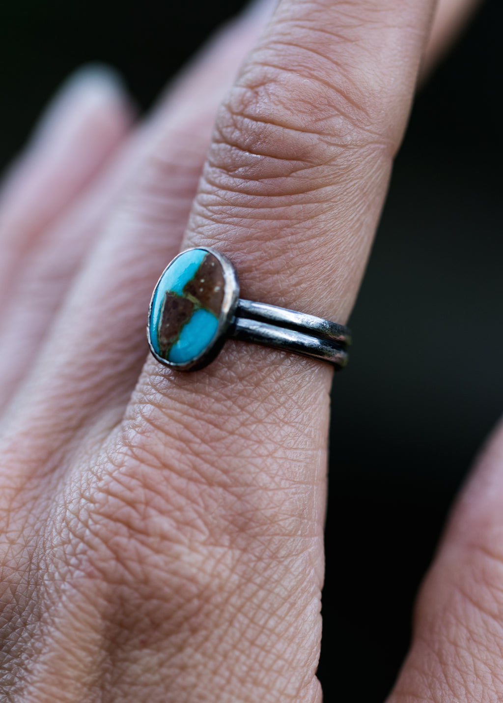 Small Oval Turquoise Ring