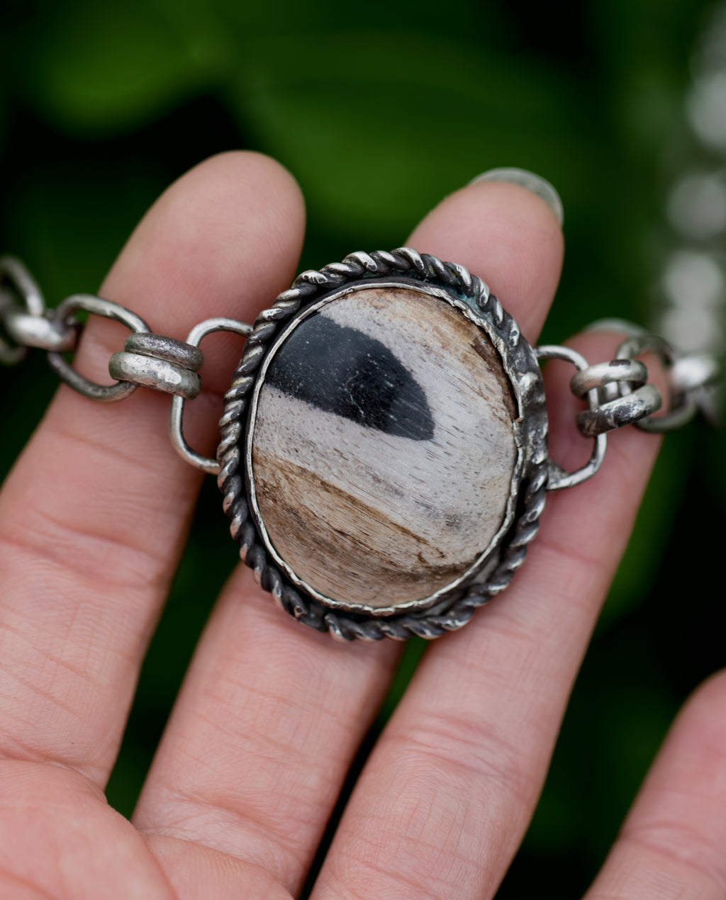 Palm Wood Chain Necklace