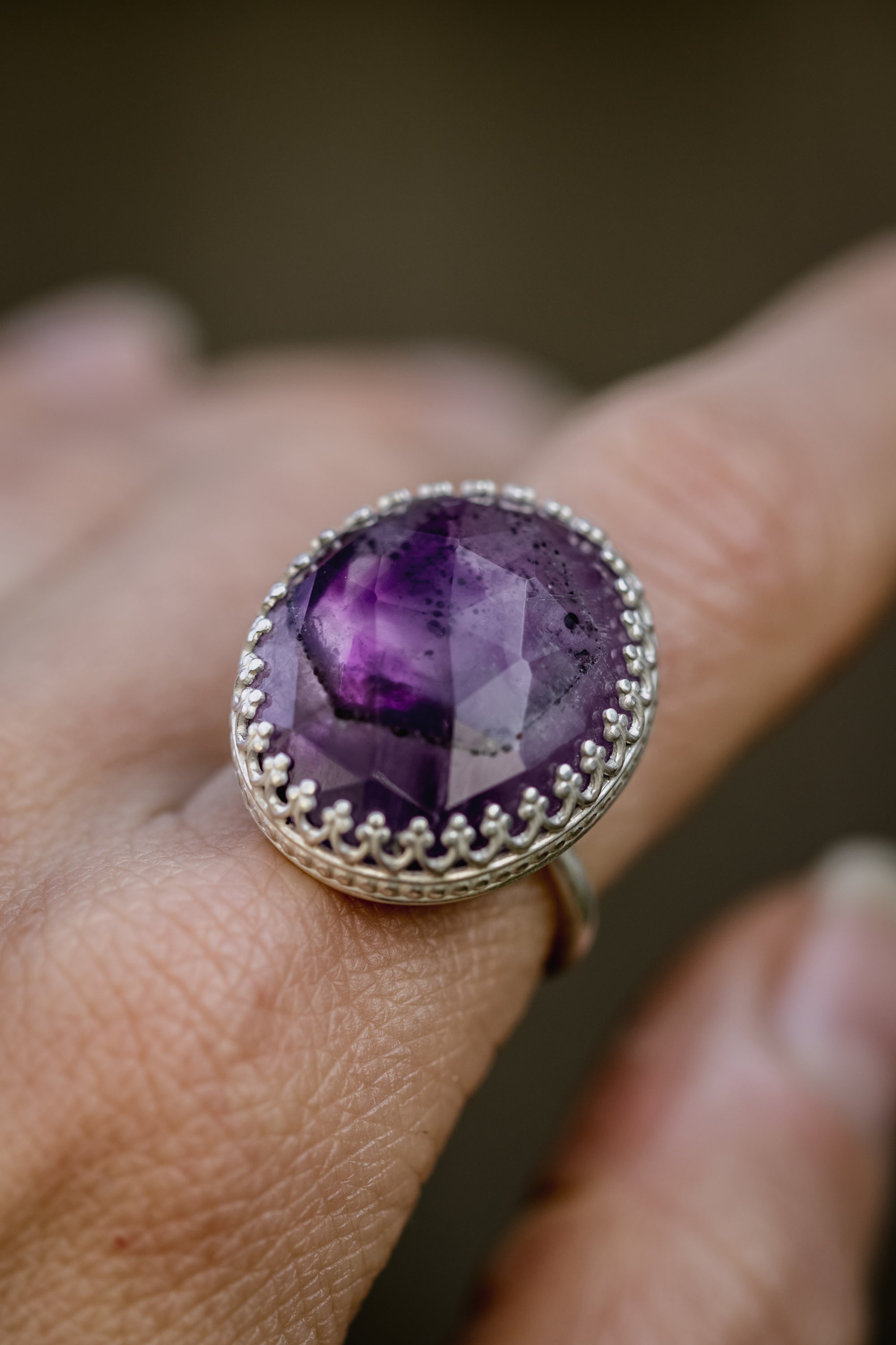 Atomic Amethyst Ring