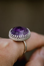 Atomic Amethyst Ring