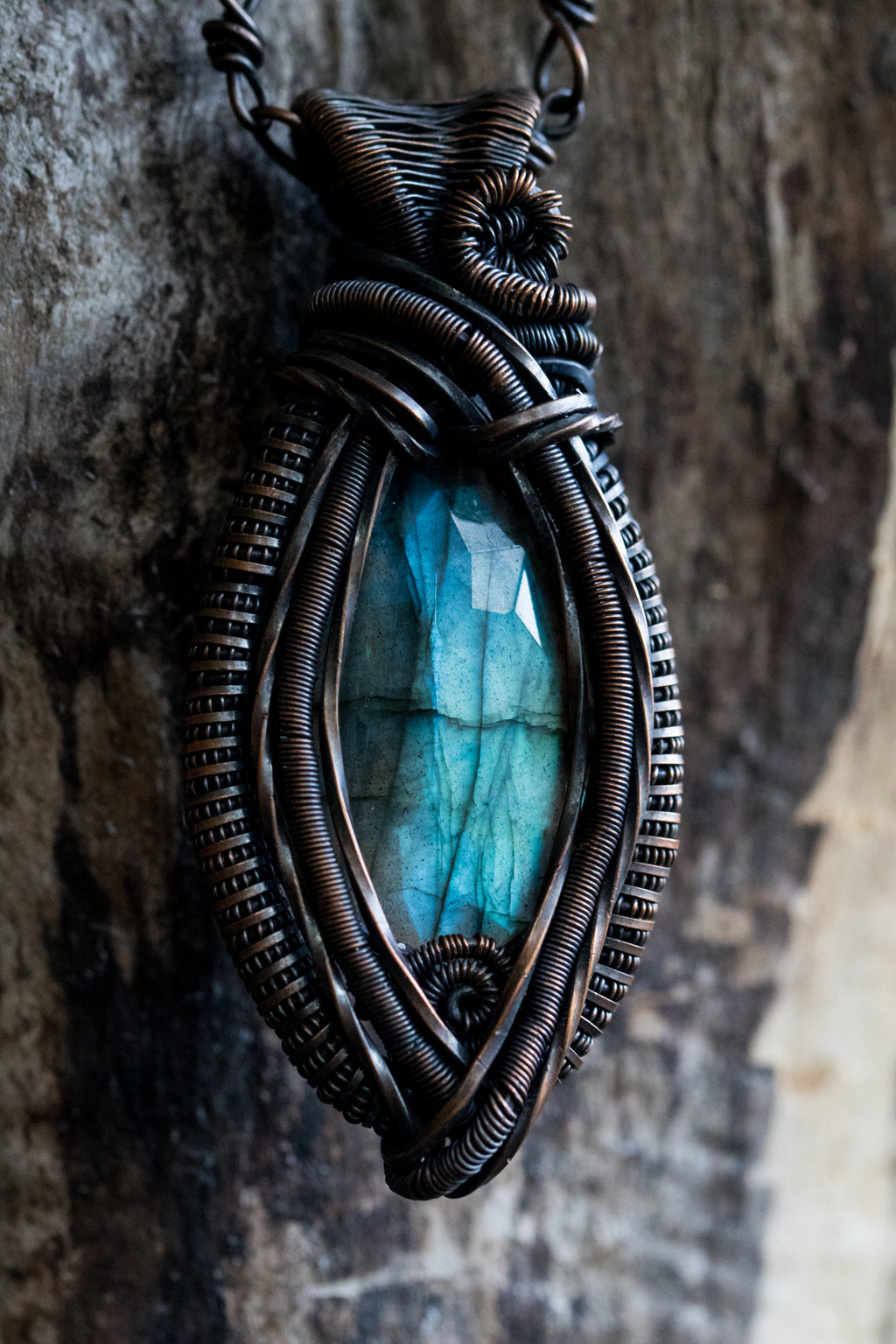 Blue Labradorite Amulet