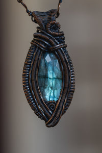 Blue Labradorite Amulet