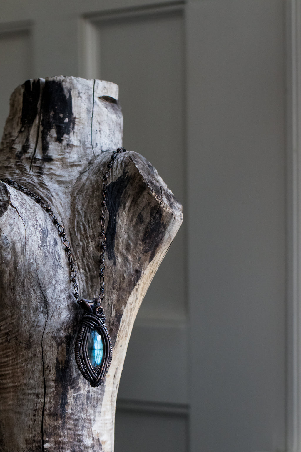 Blue Labradorite Amulet