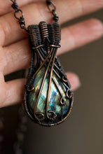 Load image into Gallery viewer, Woven Labradorite Amulet