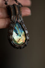 Load image into Gallery viewer, Woven Labradorite Amulet