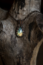 Woven Labradorite Amulet