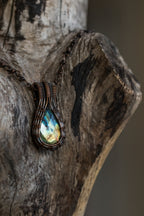 Woven Labradorite Amulet