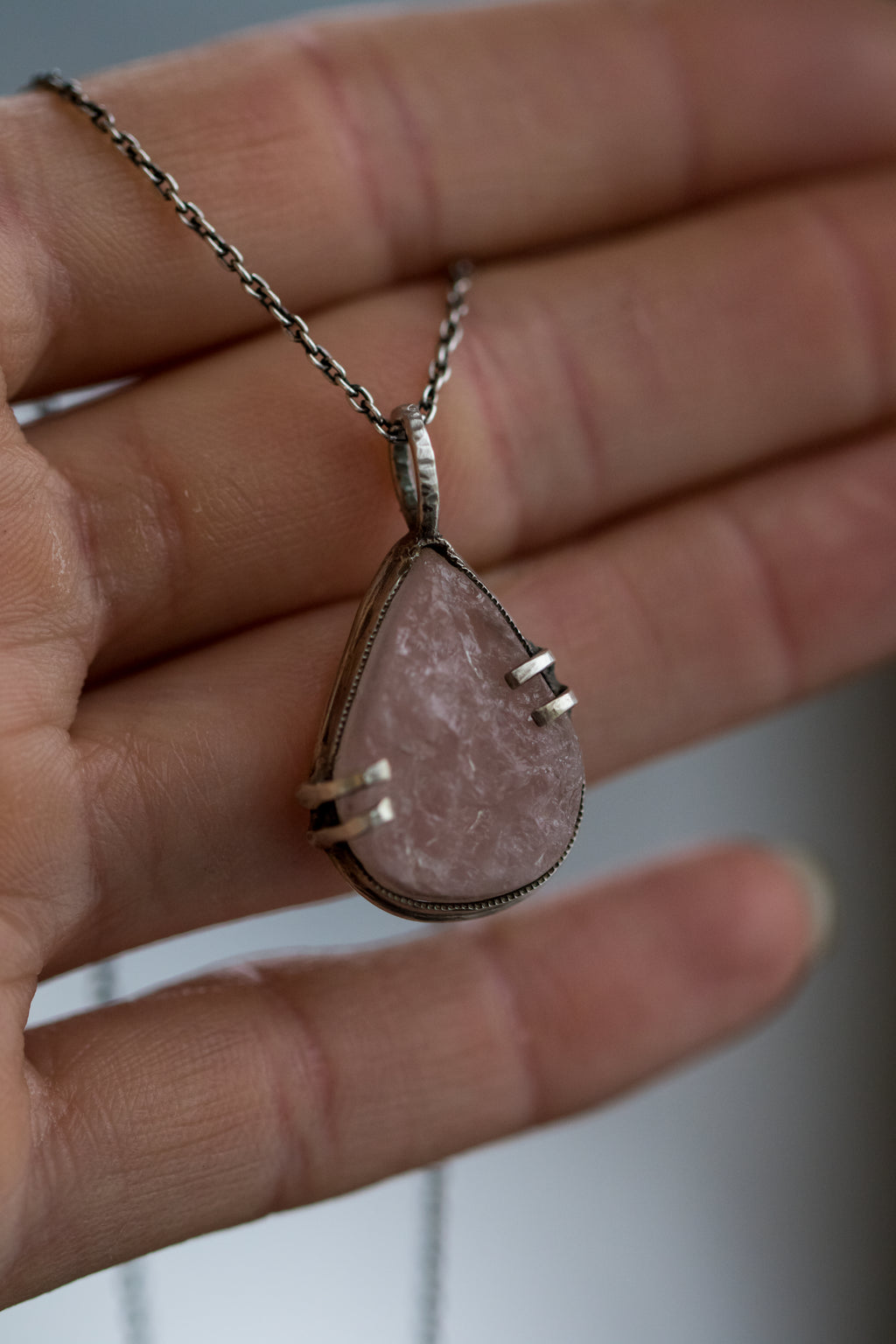 Teardrop Prong Pendant