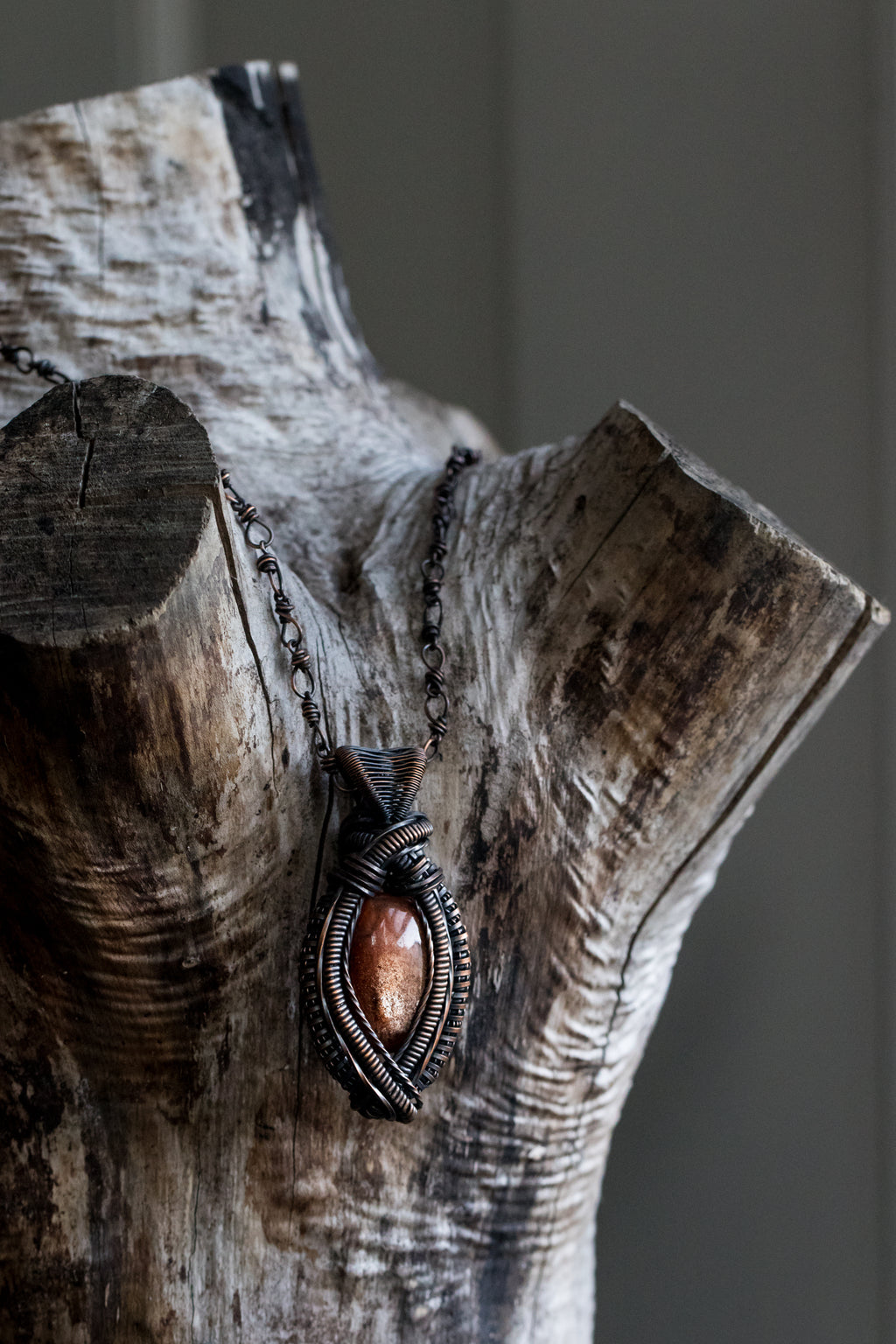 Sunstone Copper Necklace