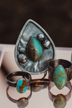 Turquoise Teardrop Statement Ring