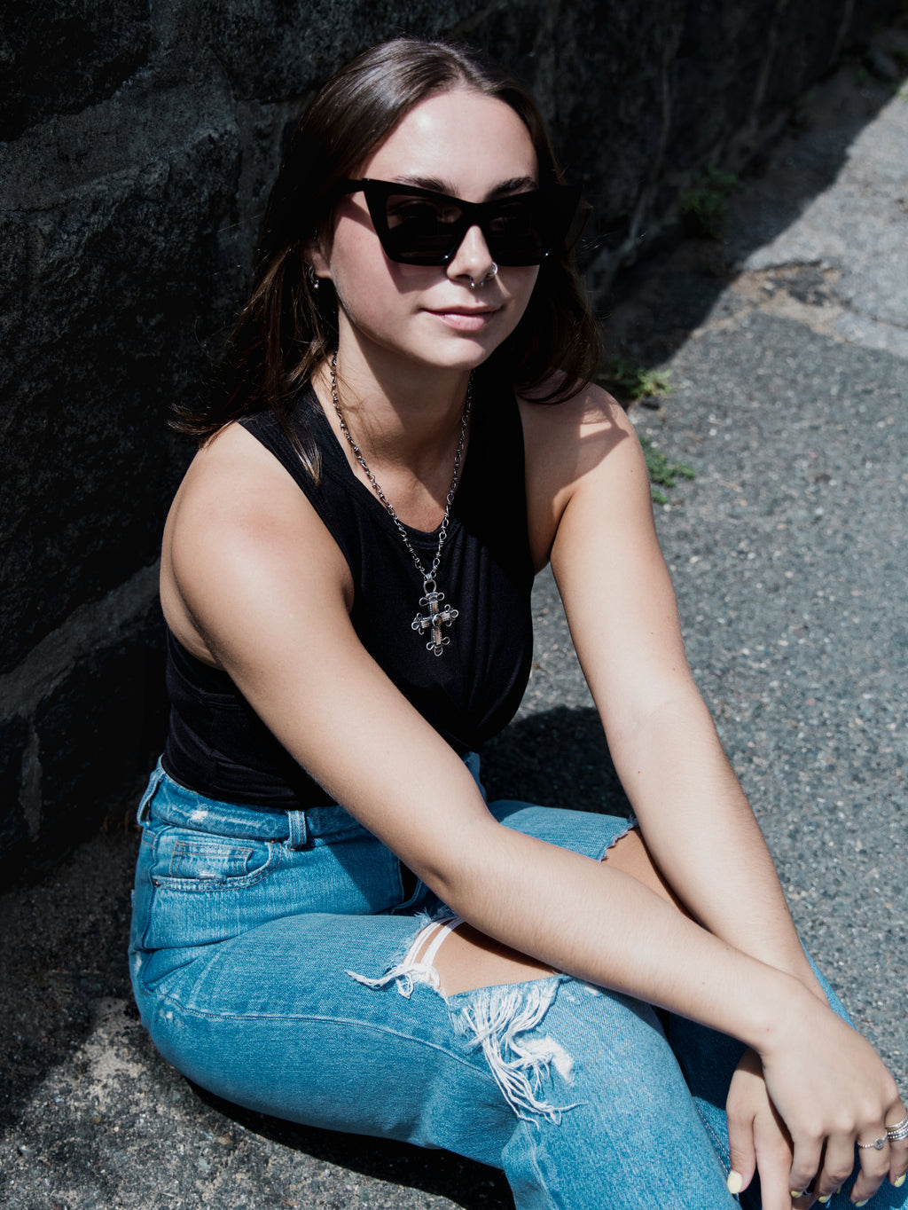 African Sunstone Cross