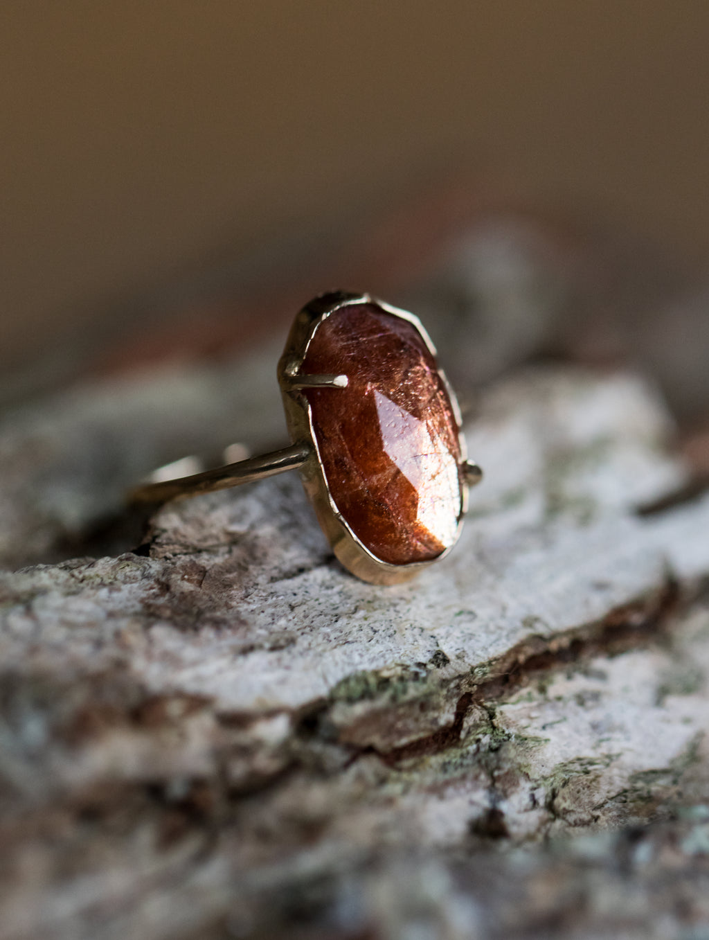 Sunstone in 14k gold