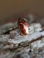 Sunstone in 14k gold