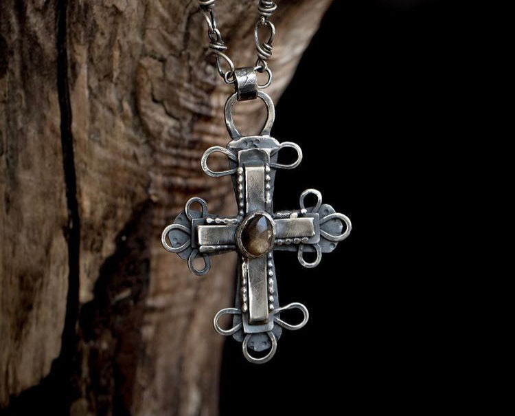 African Sunstone Cross