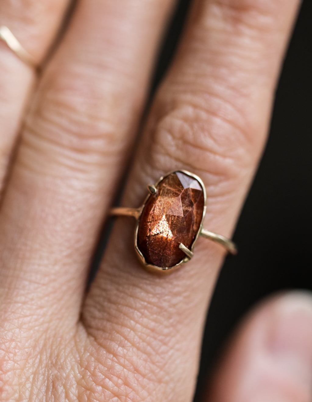 Sunstone in 14k gold